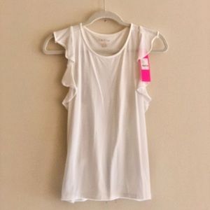 Lilly Pulitzer ruffled sleeveless top